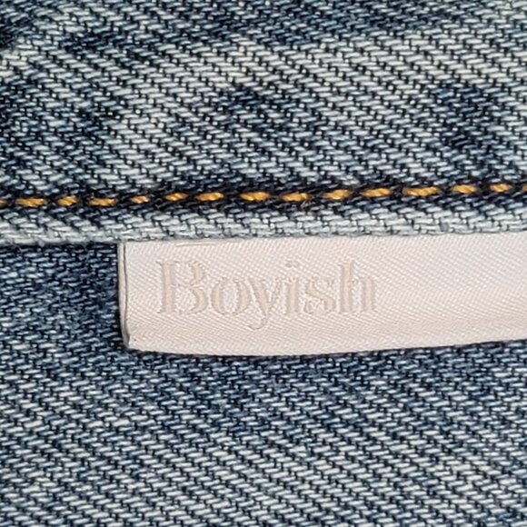 Boyish by Her The Tommy High-Rise Destroyed Frayed Hem Denim Jeans. Size 29 - Picture 4 of 10